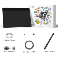 XPPen Deco Fun Tablet graficzny cyfrowy Tablet do rysowania 8192 poziomów Tilt edukacja Online wsparcie Android Mac Linux Windows Chrome 6